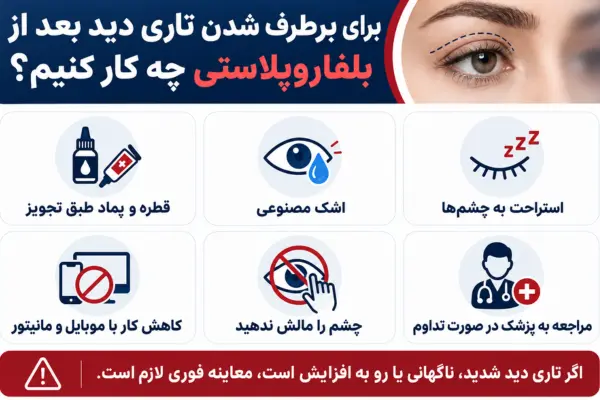 برای برطرف شدن تاری دید بعد از بلفاروپلاستی چه کار کنیم؟